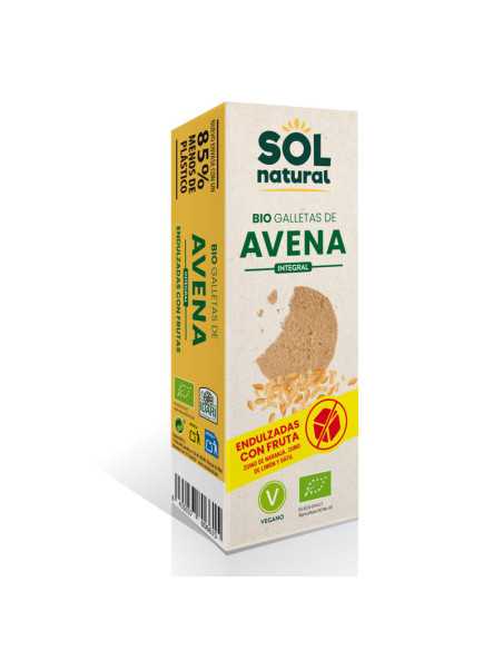 Galletas de avena endulzadas con frutas bio 175g Sol natural