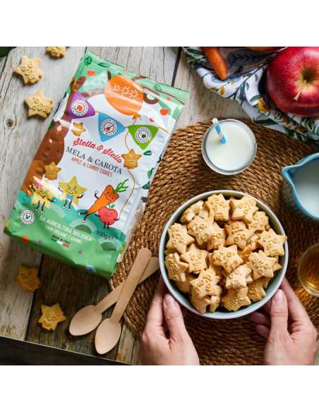 Galletas Manzana y Zanahoria Stella&Stello Bio 300g Sottolestelle Galletas Manzana y Zanahoria Stella&Stello Bio 300g Sottolestelle