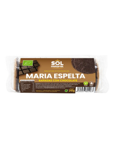 Galletas maria espelta bañadas con chocolate bio 245g Sol Natural