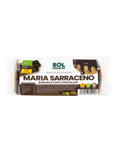 Galletas Marias Trigo Sarraceno bañadas de chocolate bio 245g Sol Natural