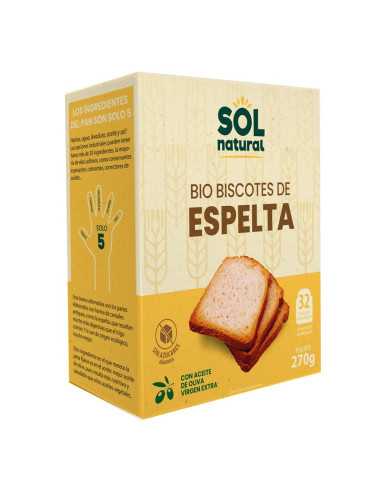 Biscotes de espelta en caja bio 270g Sol Natural