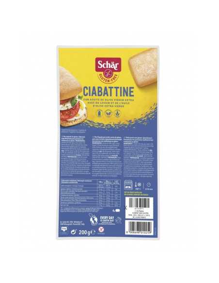 Ciabattine pan chapata 4x50g Schar