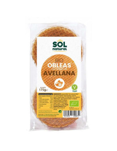 Oblea con avellanas bio 175g Sol Natural