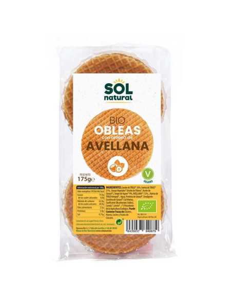 Oblea con avellanas bio 175g Sol Natural