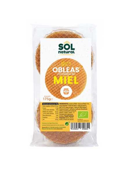 Oblea con miel bio 175g Sol Natural
