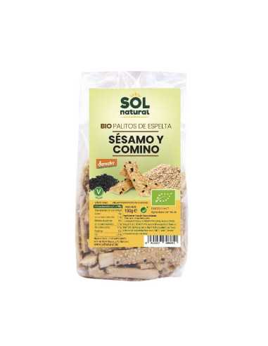 Palitos de Espelta con Sesamo y Comino bio 150g Sol Natural