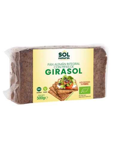 Pan aleman centeno integral con pipas de girasol bio 500g Sol natural
