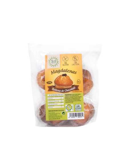 Magdalenas rellenas de chocolate sin gluten 5u Sol Natural