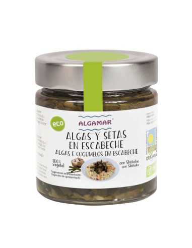Algas y setas en escabeche bio 160g Algamar