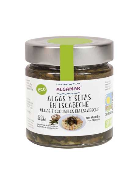 Algas y setas en escabeche bio 160g Algamar