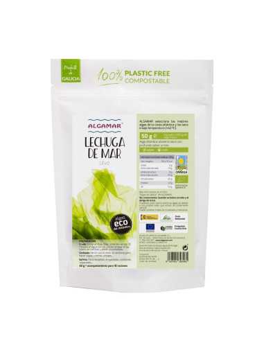 Lechuga de mar en copos (Ulva) Bio 50g Algamar