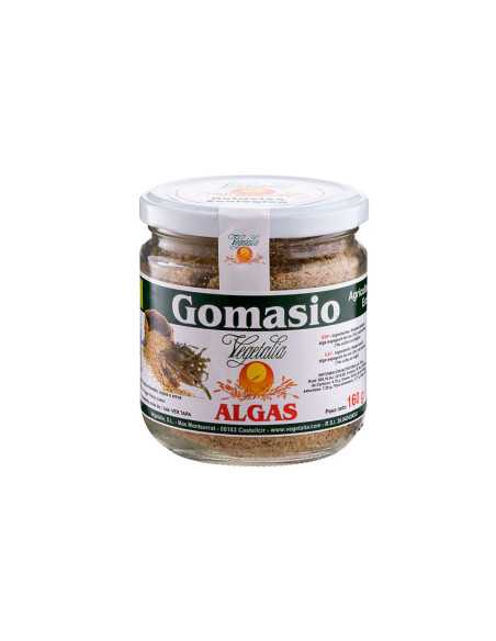 Gomasio con algas en bote de vidrio bio 160 g Vegetalia