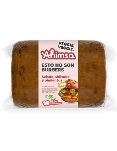 Hamburguesa seitan shitake pimientos granel Bio 750g AHIMSA Hamburguesa seitan shitake pimientos granel Bio 750g AHIMSA
