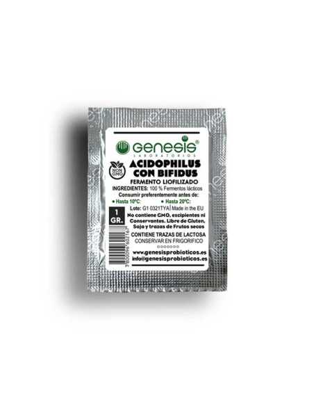 Fermento Yogur acidophilus con bifidus sobre 1g Genesis