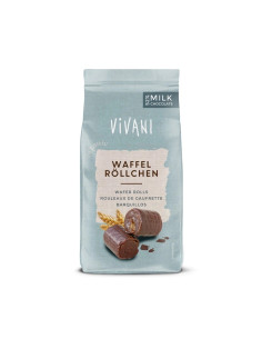 Barquillos con chocolate con leche con un 52% de chocolate bio 125g Vivani