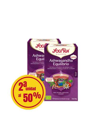 Yogi Tea Ashwagandha Equilibrio 2ª unidad al 50% 17 filtros BIO Yogi Tea Ashwagandha Equilibrio 2ª unidad al 50% 17 filtros BIO