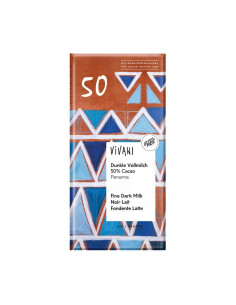 Chocolate con leche 50% Panama con azucar de coco bio 80g Vivani