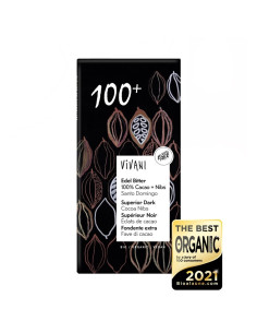 Chocolate negro 100% con nibs de cacao bio 80g Vivani