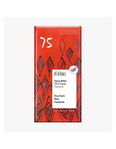 Chocolate negro Panama 75% con azucar de coco bio 80g Vivani