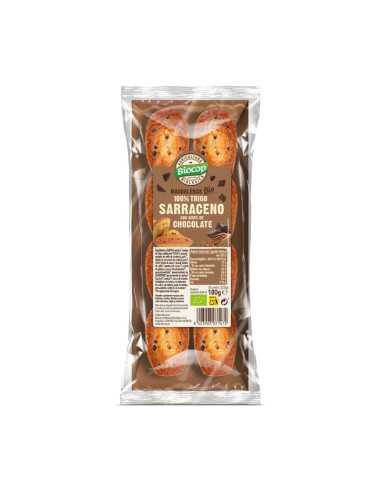 Magdalena de Trigo Sarraceno100% con Chips de Chocolate Bio 180g Biocop