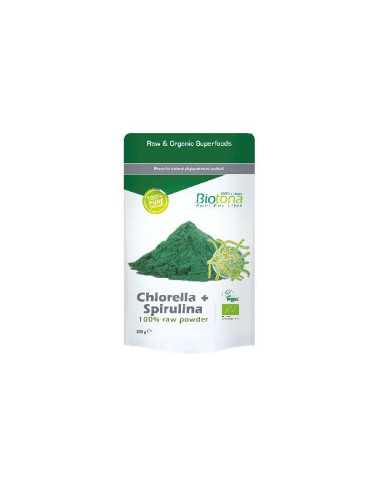 Chlorella y espirulina polvo superfood bio 200g Biotona