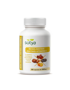 Reishi, maitake y shiitake 560mg 60 capsulas Sotya