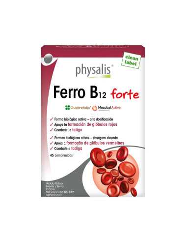 Ferro B12 forte 45 comprimidos Physalis