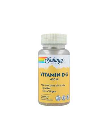 Vitamina D3 400UI 120 perlas Solaray