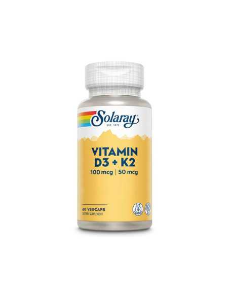 Vitamina D3 + K2 60vcaps Solaray