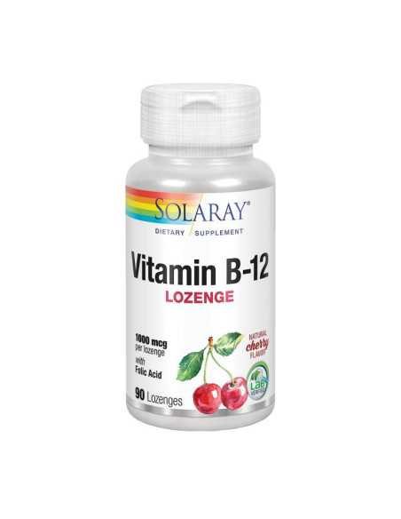 Vitamina B12+Acido Folico 1000mcg 90comp Solaray
