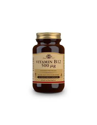 Vitamina B12 (cianocobalamina) 500µg 50vcaps Solgar