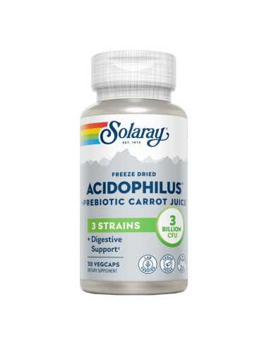 Acidophilus+ Zumo de zanahoria probiotico 30 vcaps Solaray