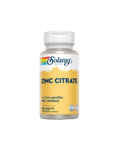 Zinc Citrate + semillas de calabaza 60vcaps Solaray