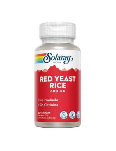 Red Yeast Rice Levadura roja arroz 600mg 45vcaps Solaray