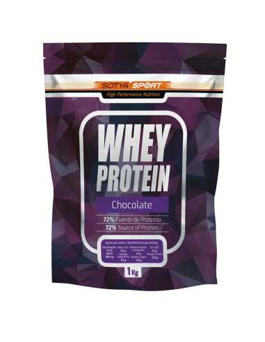 Proteina Whey de suero de leche chocolate Doypack 1 kg Sotya