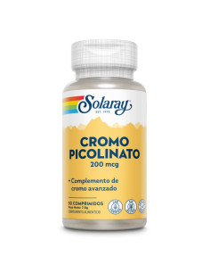 Picolinato de cromo Chromium Picolinate 200mcg 50comp Solaray