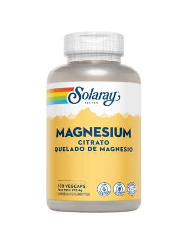 Magnesio citrato quelado 180vcaps Solaray