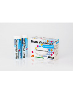 Multivitaminas+oligoelementos 24 comprimidos efervescentes Vallesol