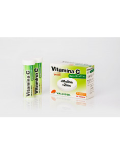 Vitamina C+melisa+Zinc 24 comprimidos masticables Vallesol