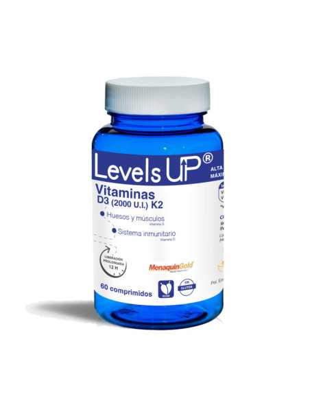 Vitamina D3 (2000 UI) + K2 60 comp Levels Up
