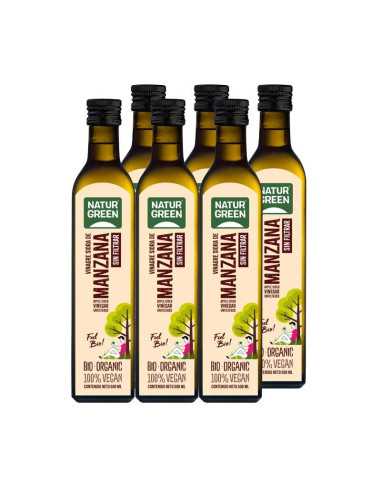 Vinagre de Sidra de Manzana sin filtrar Bio 6x500ml Naturgreen