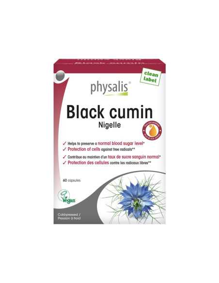 Comino Negro (Black Cumin) 60 capsulas Physalis Comino Negro (Black Cumin) 60 capsulas Physalis