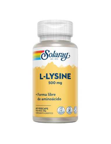 L-Lysine Lisina 500mg 60 vcaps Solaray