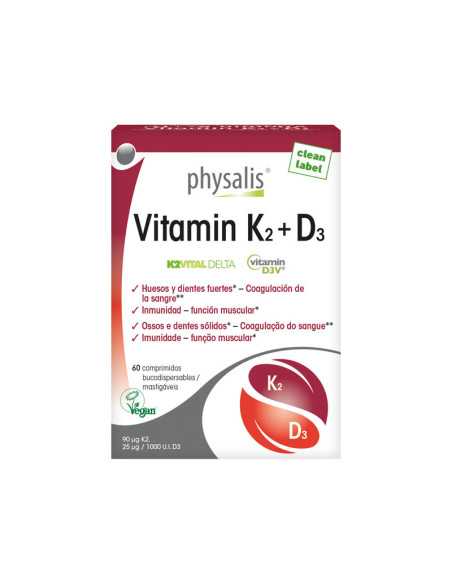 Vitamin K2 + D3 60 comprimidos Physalis
