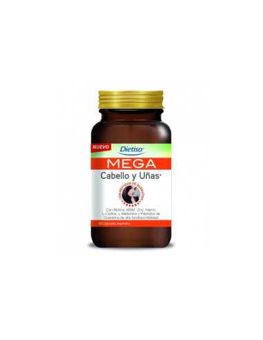 Mega Cabello y Uñas 60 capsulas Dietisa