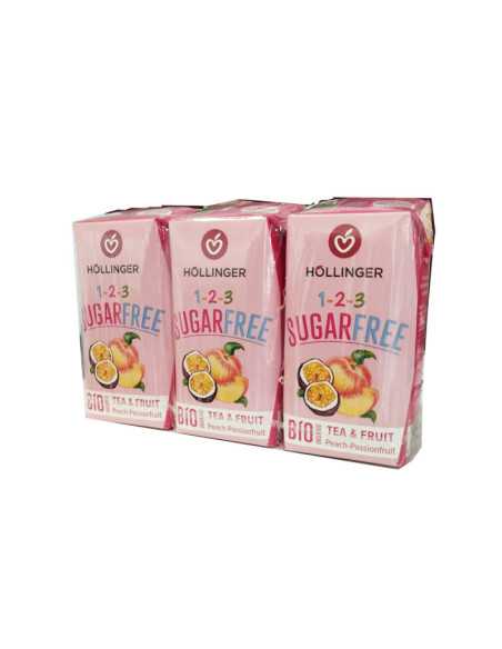 Minibrick Te de melocoton & maracura Stevia Bio 3x200ml Hollinger