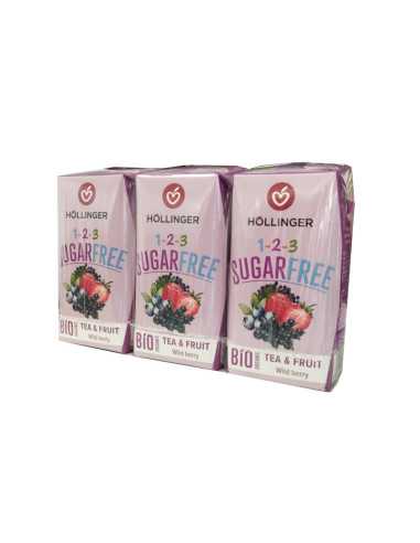 Minibrick Te frutos del bosque con Stevia Bio 3x200ml Hollinger