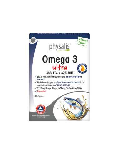 Omega 3 Ultra (48%) EPA + (32%) DHA 30 capsulas Physalis