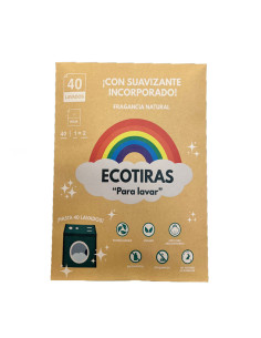 Detergente y suavizante en tiras Natural 40 lavados Ecotiras