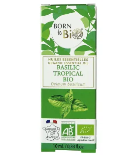 Aceite esencial de Albahaca orgánica-10 ml | Aceites esenciales puros